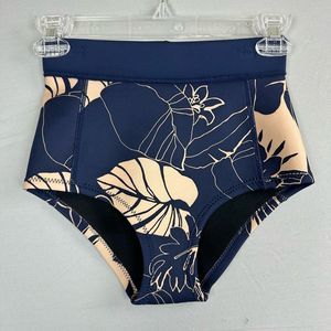 Patagonia Women’s R1 Lite Yulex Surf Shorts Size 6 Navy Blue Valley Flora